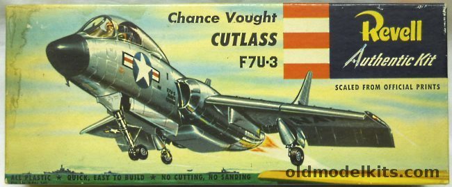 Revell 1/59 Chance Vought Cutlass F7U-3 Pre-S Issue - (F7U3), H211-89 plastic model kit